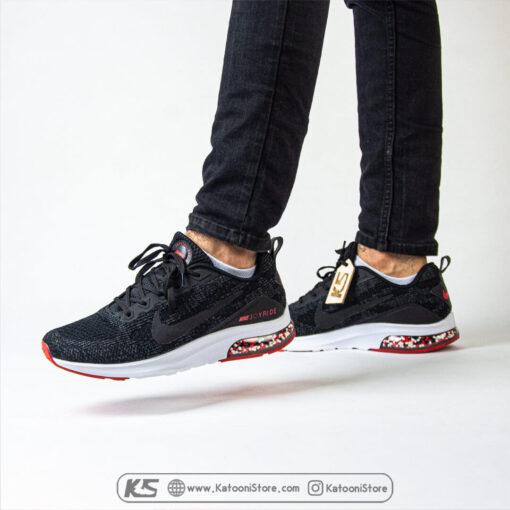 کفش اسپرت و کتونی نایک زوم پگاسوس فلاینیت ( مشکی قرمز ) - Nike Zoom Pegasus Flyknit ( Black Red )