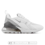 کفش اسپرت و کتونی نایک ایرمکس ۲۷۰ فلاینیت ( سفید نقره ای )- Nike Air Max 270 Flyknit ( White Silver )