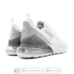 کفش اسپرت و کتونی نایک ایرمکس ۲۷۰ فلاینیت ( سفید نقره ای )- Nike Air Max 270 Flyknit ( White Silver )