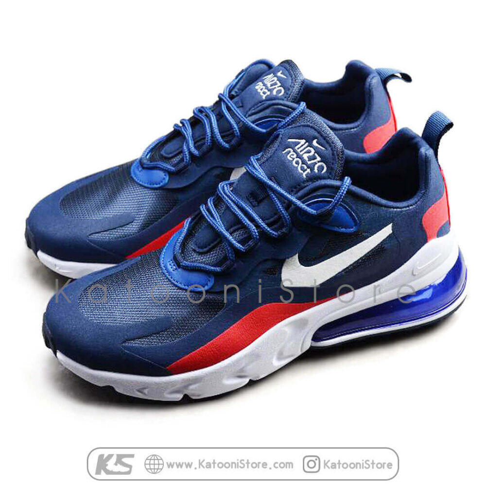 کفش اسپرت و کتونی نایک ایرمکس ۲۷۰ ری اکت ( سورمه ای ) - Nike Air Max 270 React ( Dark Blue )