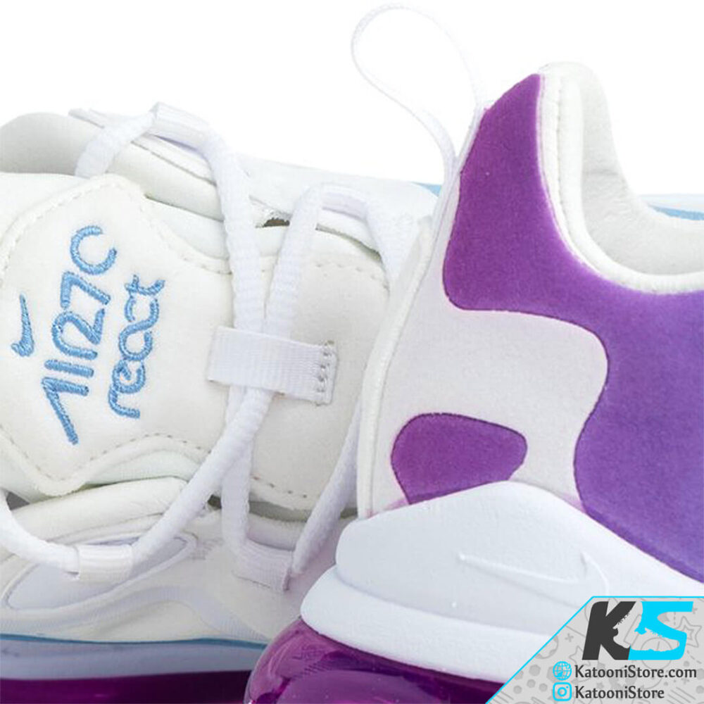 کفش اسپرت و کتونی نایک ایرمکس ۲۷۰ ری اکت ( سفید بنفش ) - Nike Air Max 270 React ( White Purple )