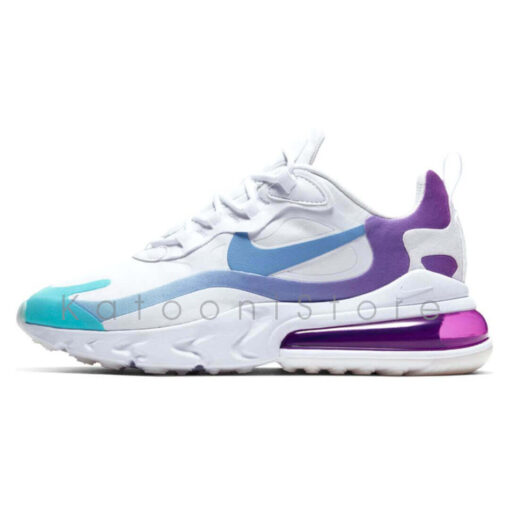 کفش اسپرت و کتونی نایک ایرمکس ۲۷۰ ری اکت ( سفید بنفش ) - Nike Air Max 270 React ( White Purple )