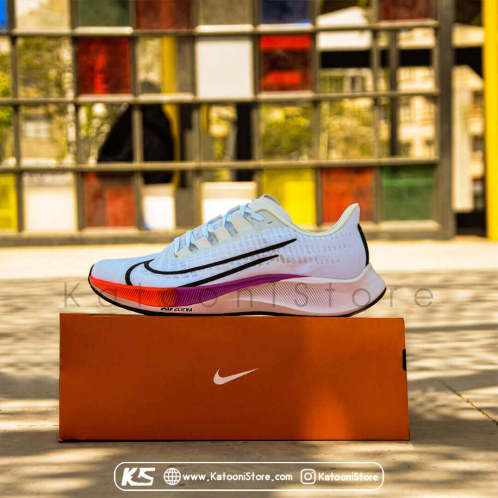 کفش اسپرت و کتونی نایک ایرزوم پگاسوس ۳۷ ( سفید رنگارنگ ) - Nike Air Zoom Pegasus 37 ( White Colorful )