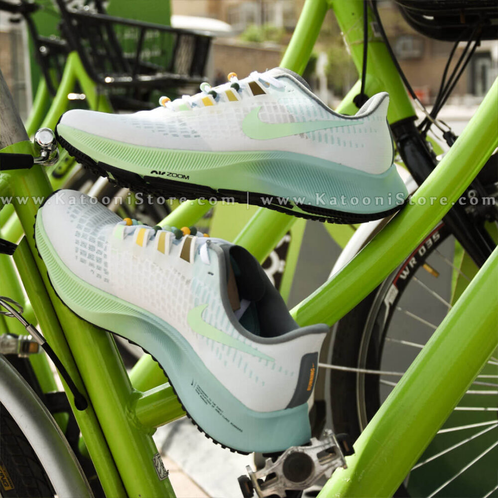 کفش اسپرت و کتونی نایک ایرزوم پگاسوس ۳۷ ( سفید سبز ) - Nike Air Zoom Pegasus 37 ( White Green )