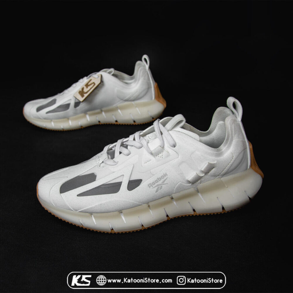 کفش اسپرت و کتونی ریباک زیگ کینتیکا کانسپت ( سفید قهوه ای ) - Reebok Zig Kinetica Concept Type 1 TR ( White Brown )