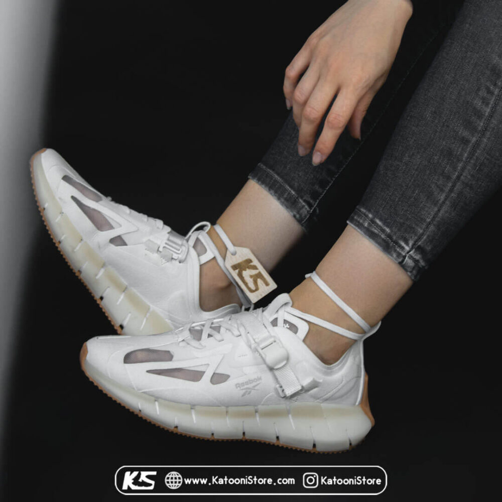 کفش اسپرت و کتونی ریباک زیگ کینتیکا کانسپت ( سفید قهوه ای ) - Reebok Zig Kinetica Concept Type 1 TR ( White Brown )