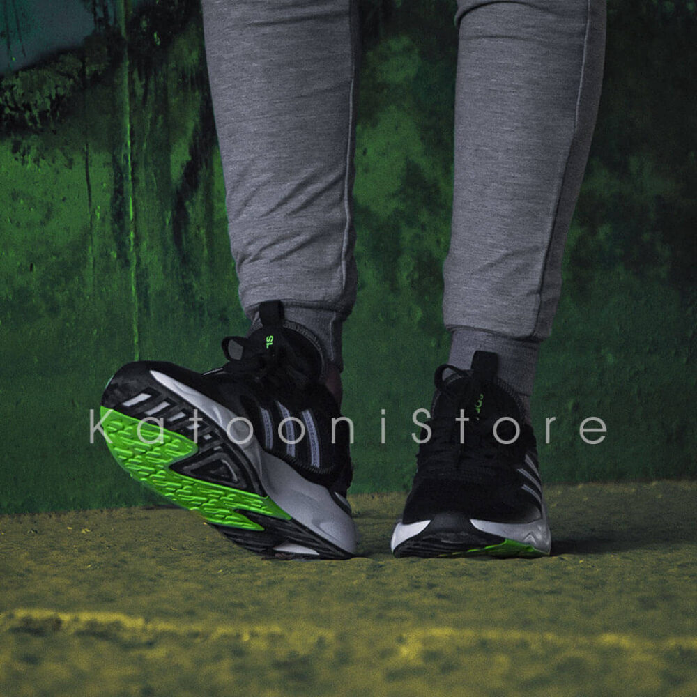 کفش اسپرت و کتونی آدیداس فیوچر فلو ( مشکی کف سبز - Adidas Future Flow ( Black Green )