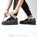 کفش اسپرت و کتونی نایک ایر فورس ۱ ( مشکی شبرنگ ) - Nike Air Force 1 '07 LV08 (Black Rainbow)