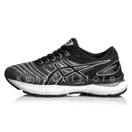 کفش اسپرت و کتونی اسیکس ژل نیمباس 22 مشکی سفید - Asics GEL Nimbus 22 ( Black White )