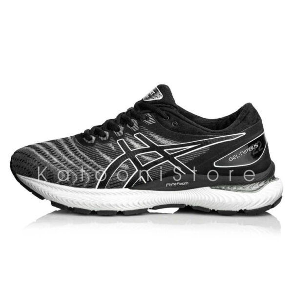 کفش اسپرت و کتونی اسیکس ژل نیمباس 22 مشکی سفید - Asics GEL Nimbus 22 ( Black White )