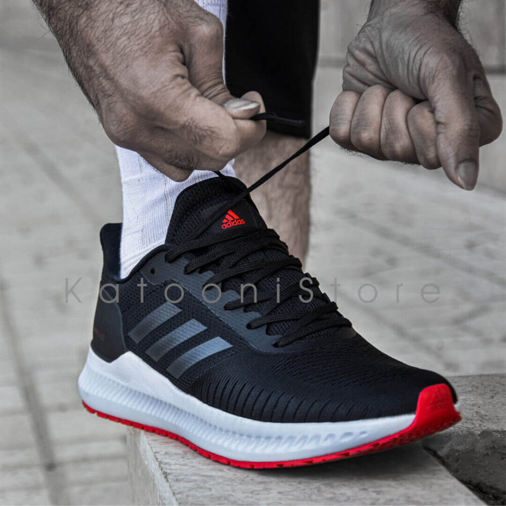 آدیداس ماراتن ( مشکی سفید قرمز ) - Adidas Marathon 16 TR ( Black White Red )