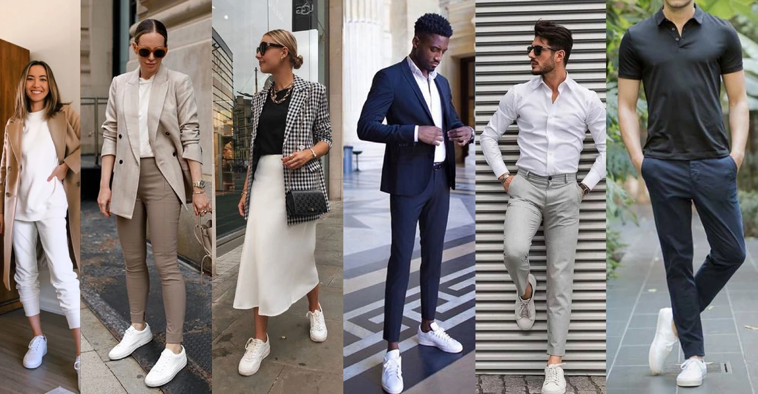 استایل کژوال با کفش سفید