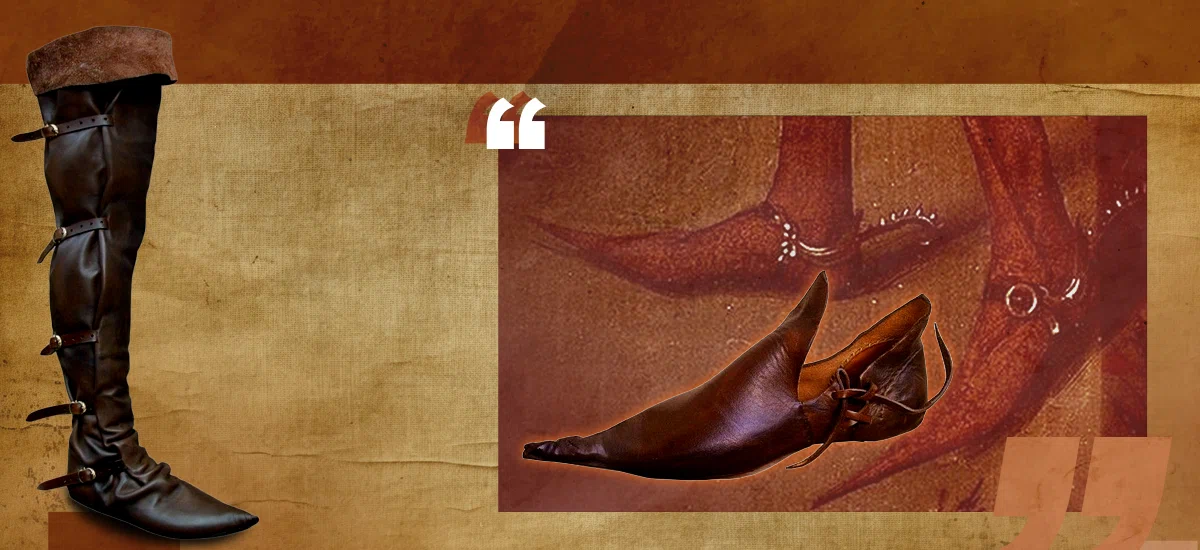 مدل کفش مردانه در قرون وسطی