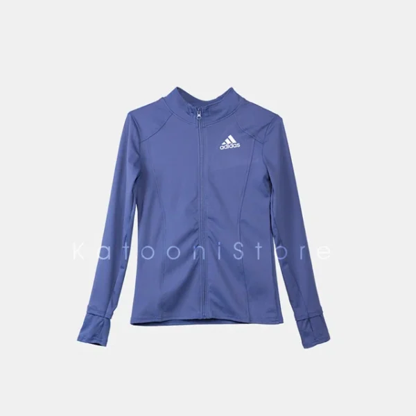 سوییشرت آستین انگشتی آدیداس آبی