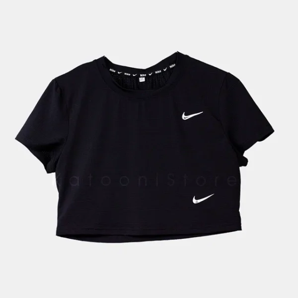 تیشرت کراپ ورزشی مشکی