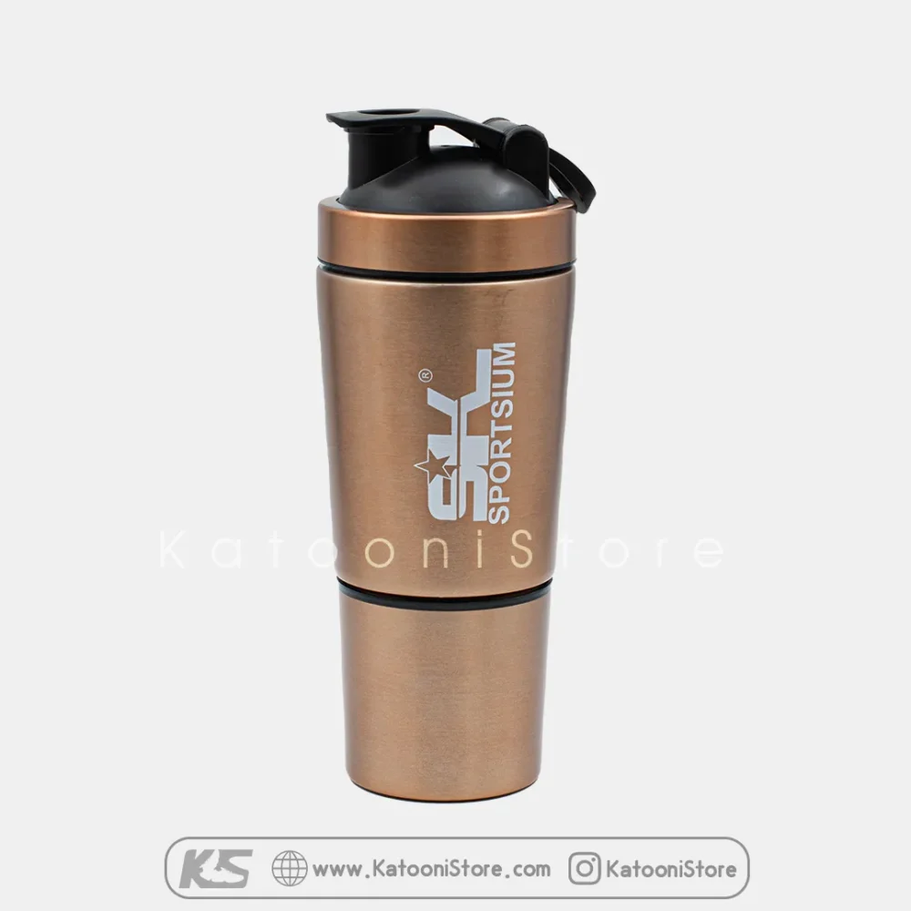 خرید شیکر استیل 2 تکه اسپرت سیوم طلایی