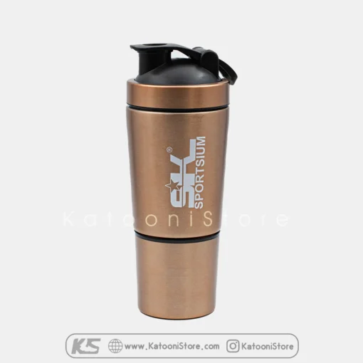 خرید شیکر استیل 2 تکه اسپرت سیوم طلایی