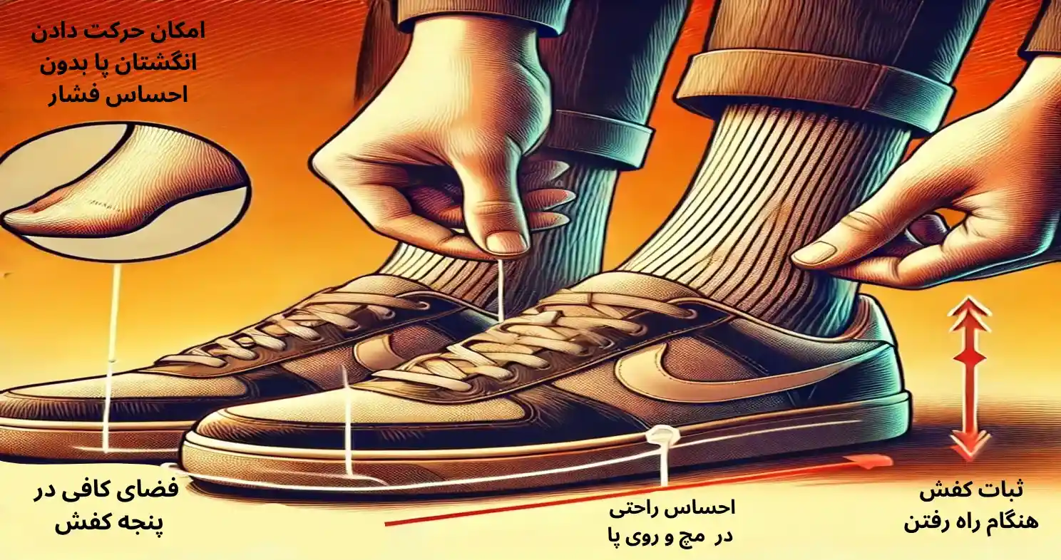نشانههای استاندارد بودن سایز کفش برای شما