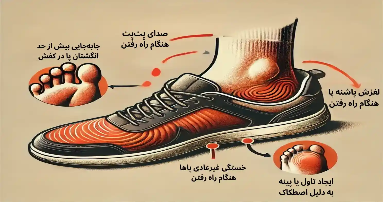 چگونه بفهمیم کفش گشاد است؟