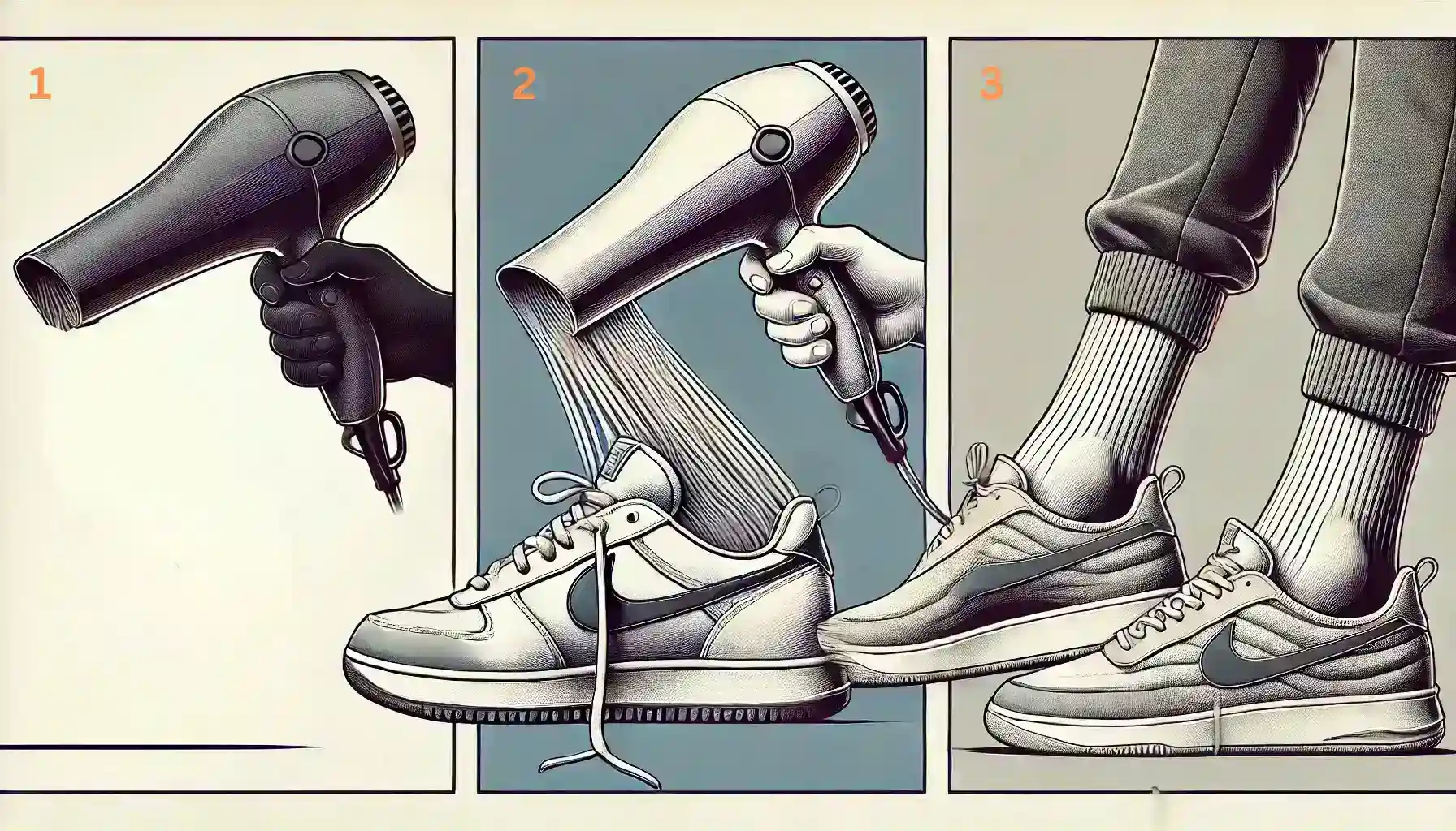 استفاده از سشوار برای گشاد کردن کفش