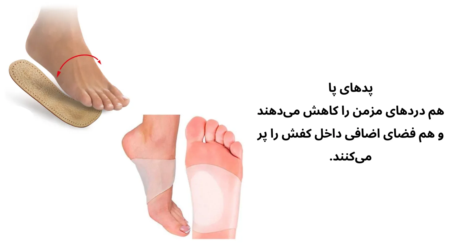 کوچک شدن سایز کفش با پدهای پا