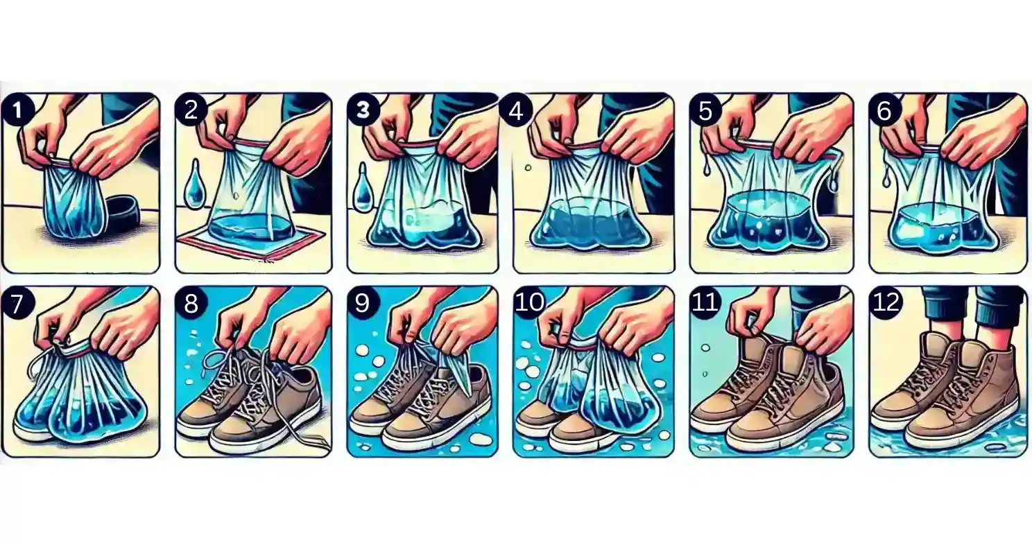 استفاده از یخ برای جا باز کردن کفش