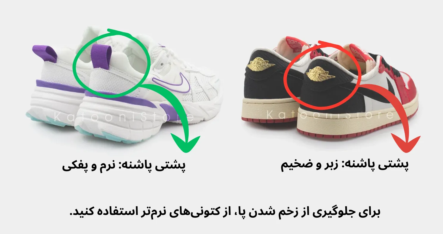 نرم شدن پشت کفش