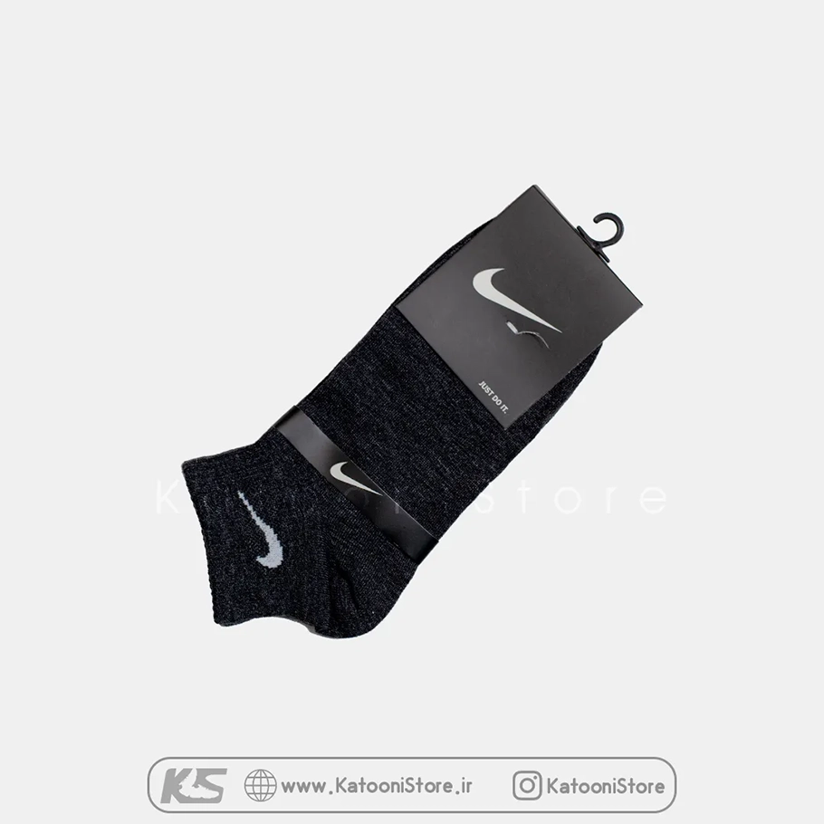 جوراب مچی ورزشی نایک خاکستری تیره جوراب مچی ورزشی نایک خاکستری تیره