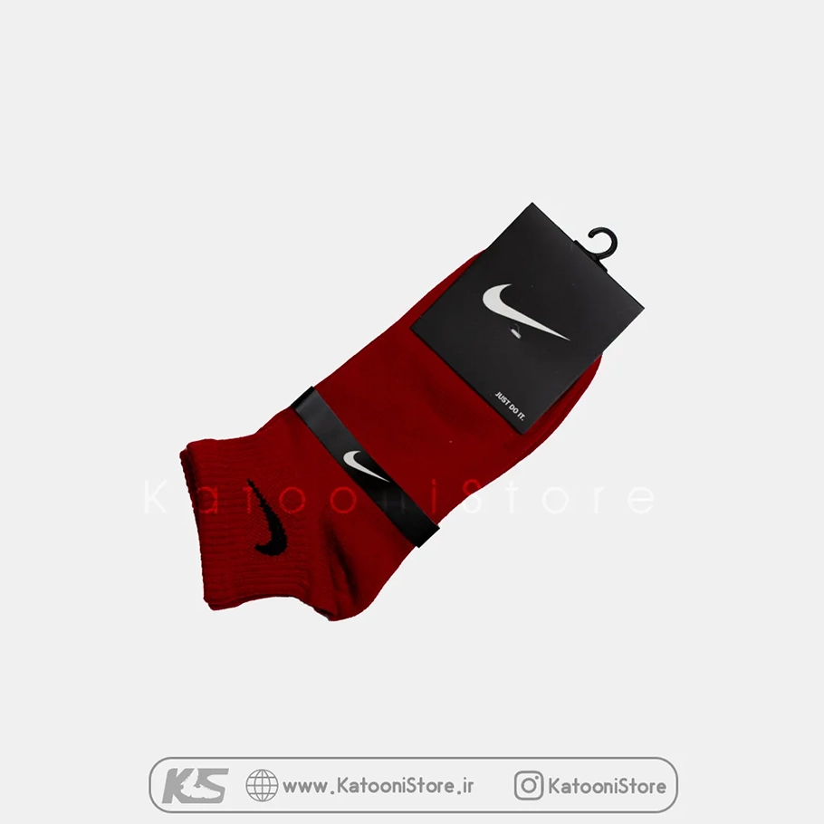 جوراب مچی ورزشی نایک قرمز جوراب مچی ورزشی نایک قرمز