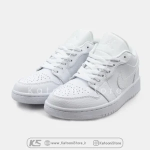 کتونی ایر جردن ۱ لو تریپل وایت