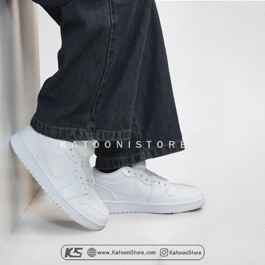 air jordan 1 low triple white زنانه