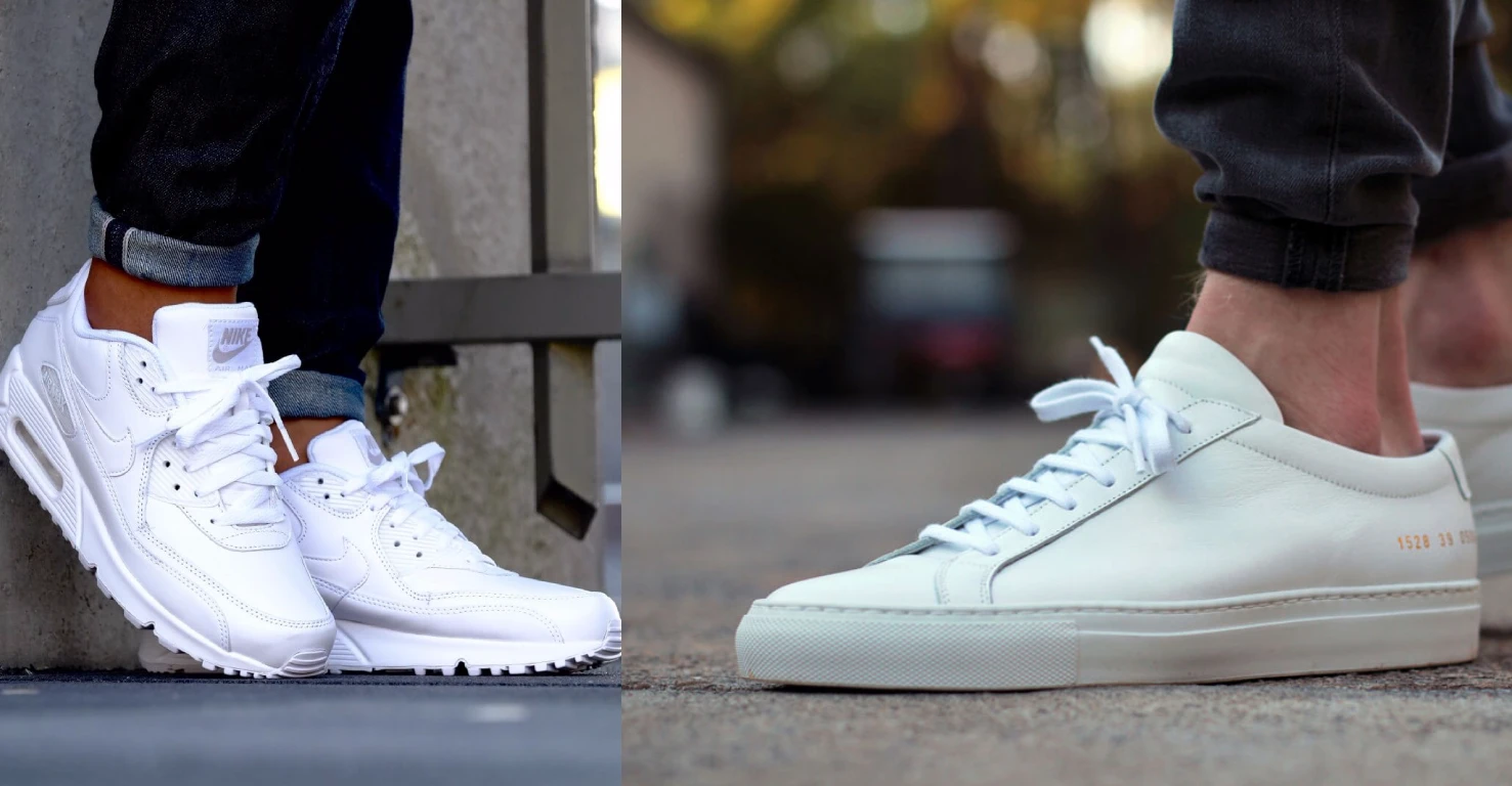  کفش سفید و استایل پاییزی