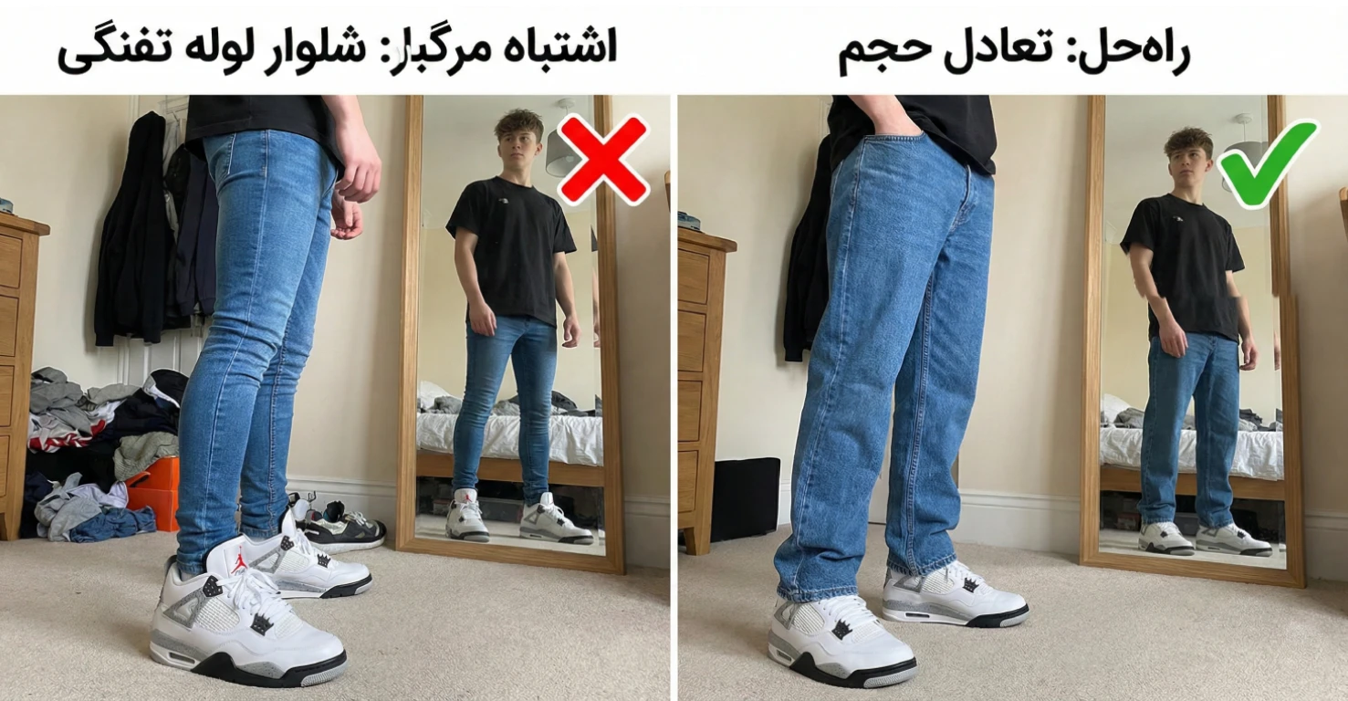 اشتباه مرگبار: شلوار لوله تفنگی با جردن ۴!