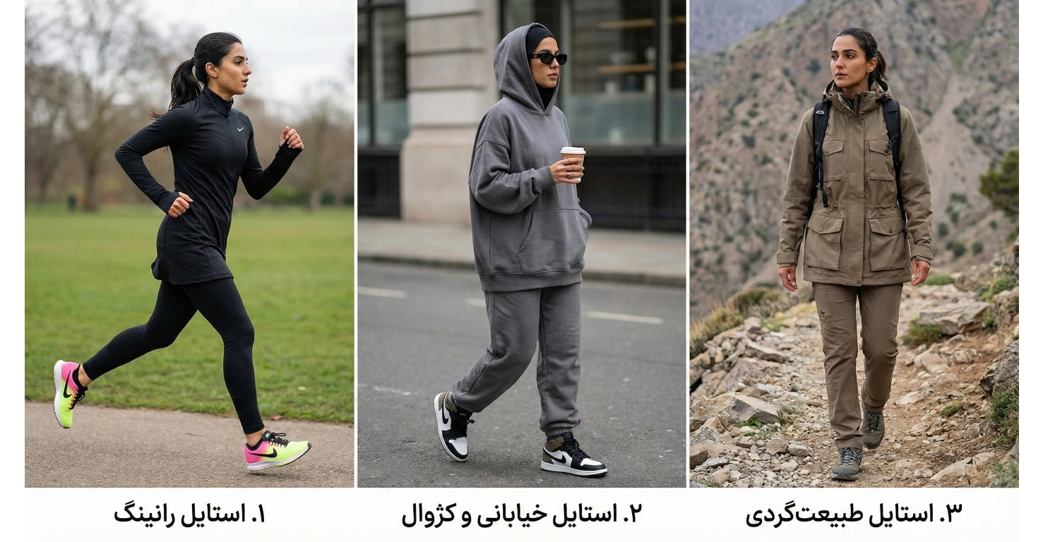 انواع استایل با مانتو شلوار ورزشی؛ شما کدام تیپ هستید؟