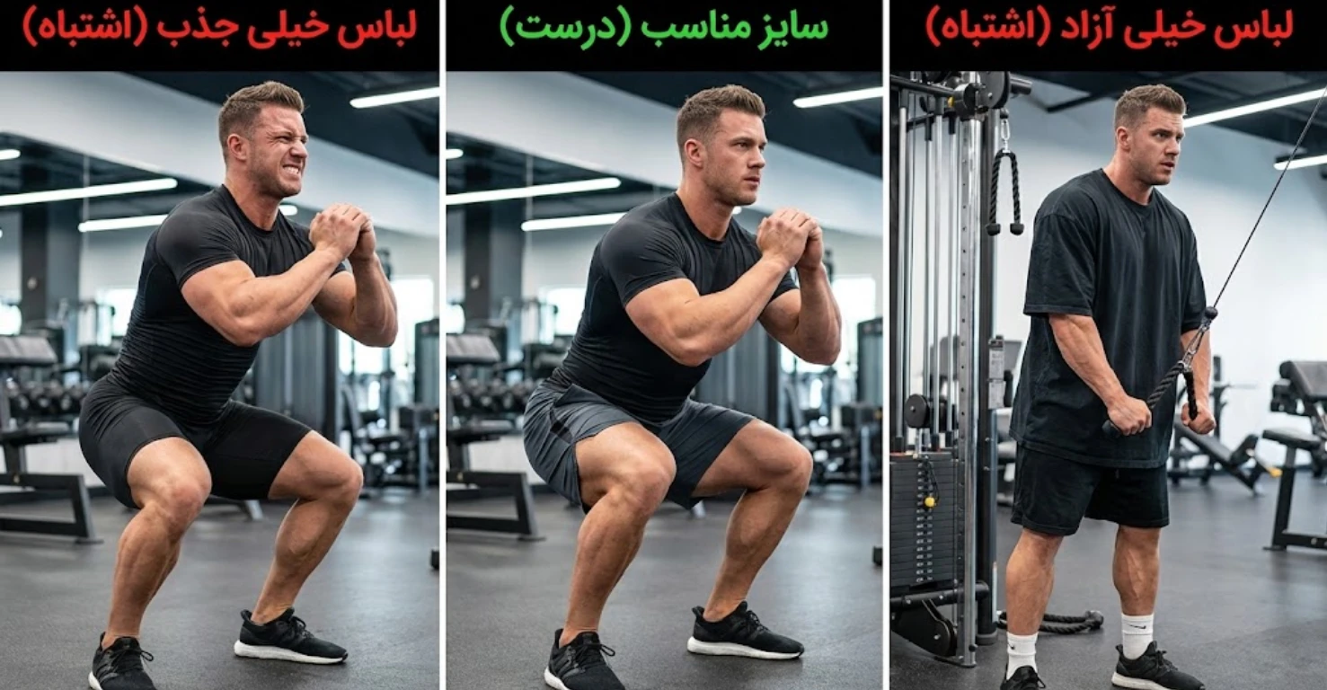 انتخاب سایز نامناسب برای پوشاک ورزشی