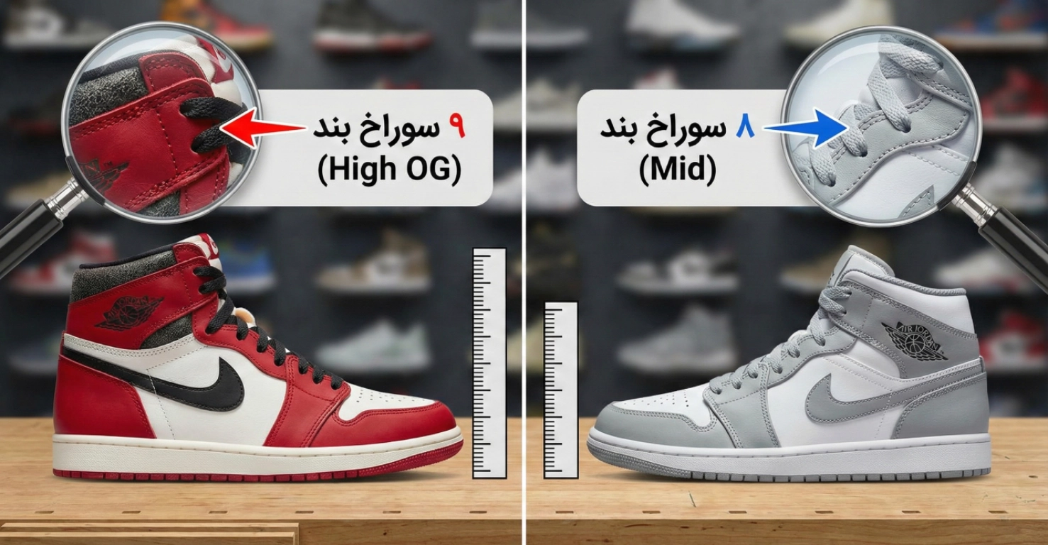 تفاوت دقیق جردن وان High و Mid