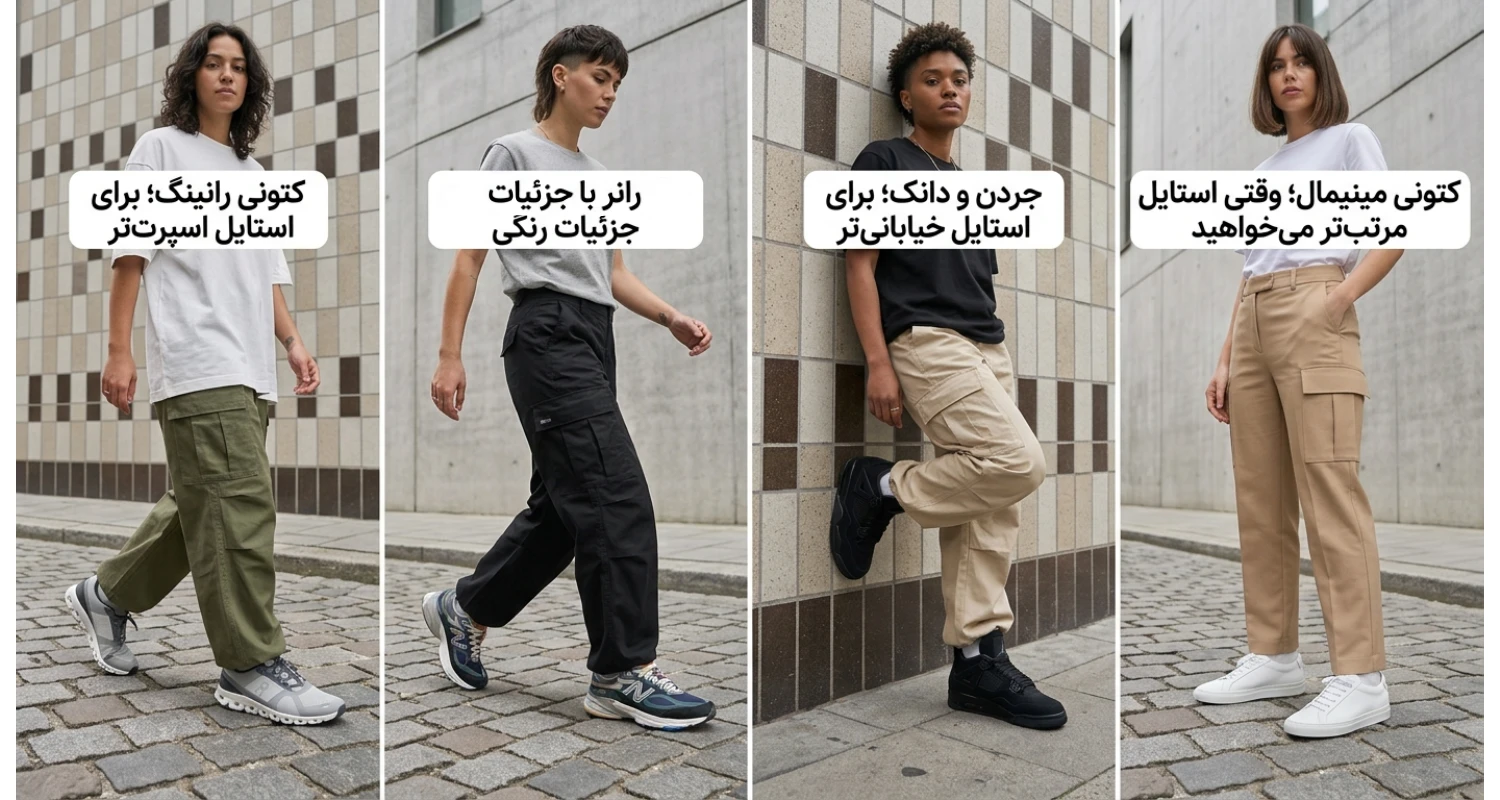 کتونی با شلوار کارگو